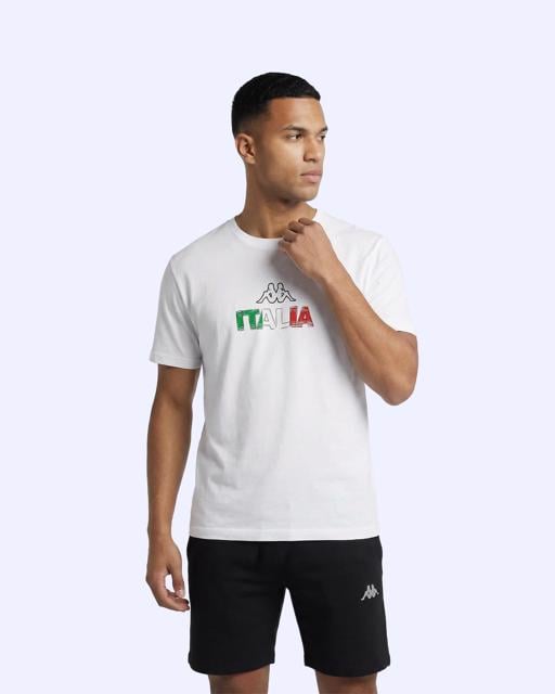 Beyaz Logo  Flego Erkek Beyaz Regular Tişört - KAPPA® Türkiye