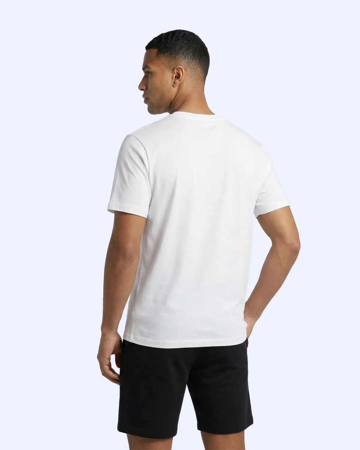 Beyaz Logo  Flego Erkek Beyaz Regular Tişört