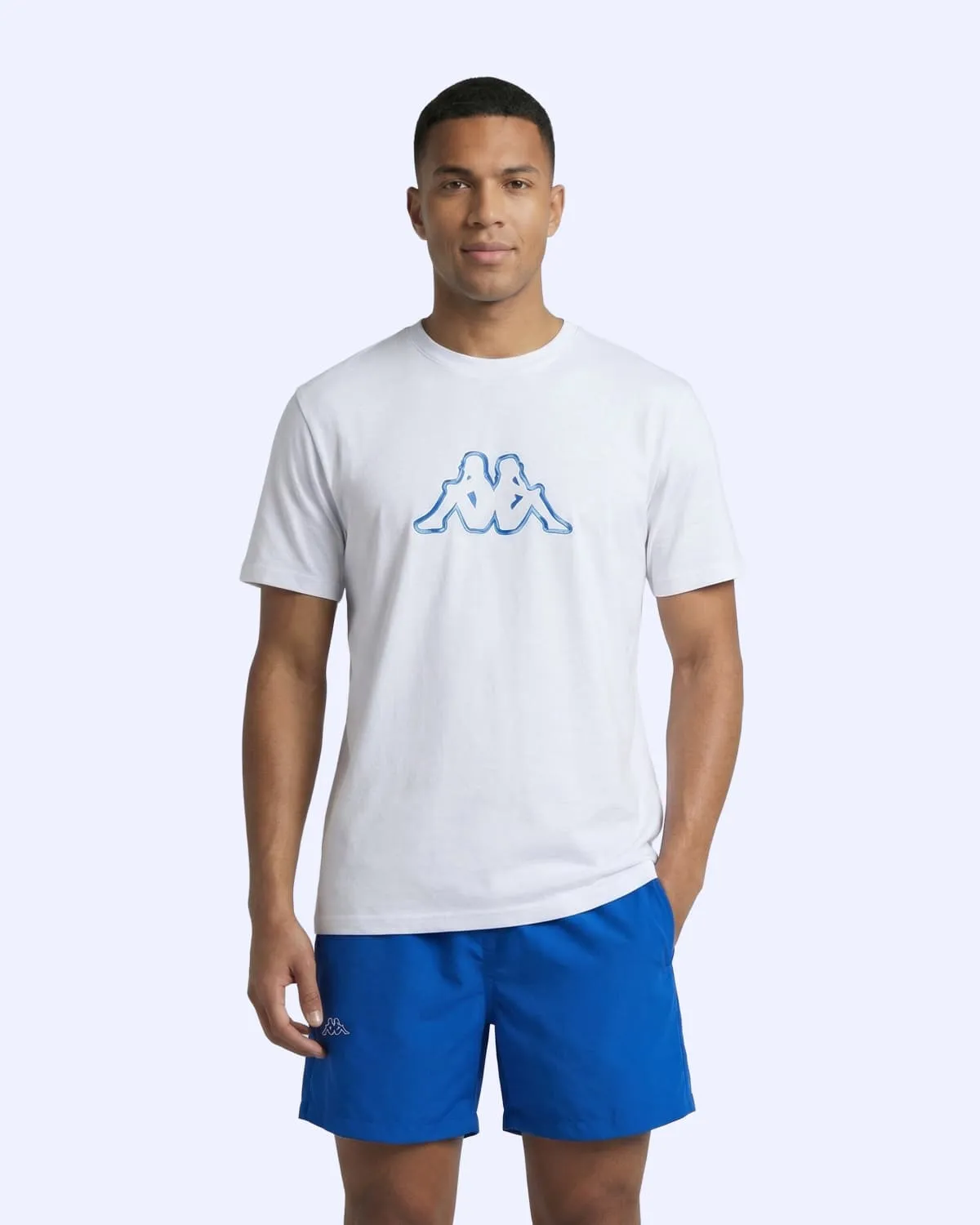 Beyaz Logo Marino Erkek Beyaz Regular Tişört