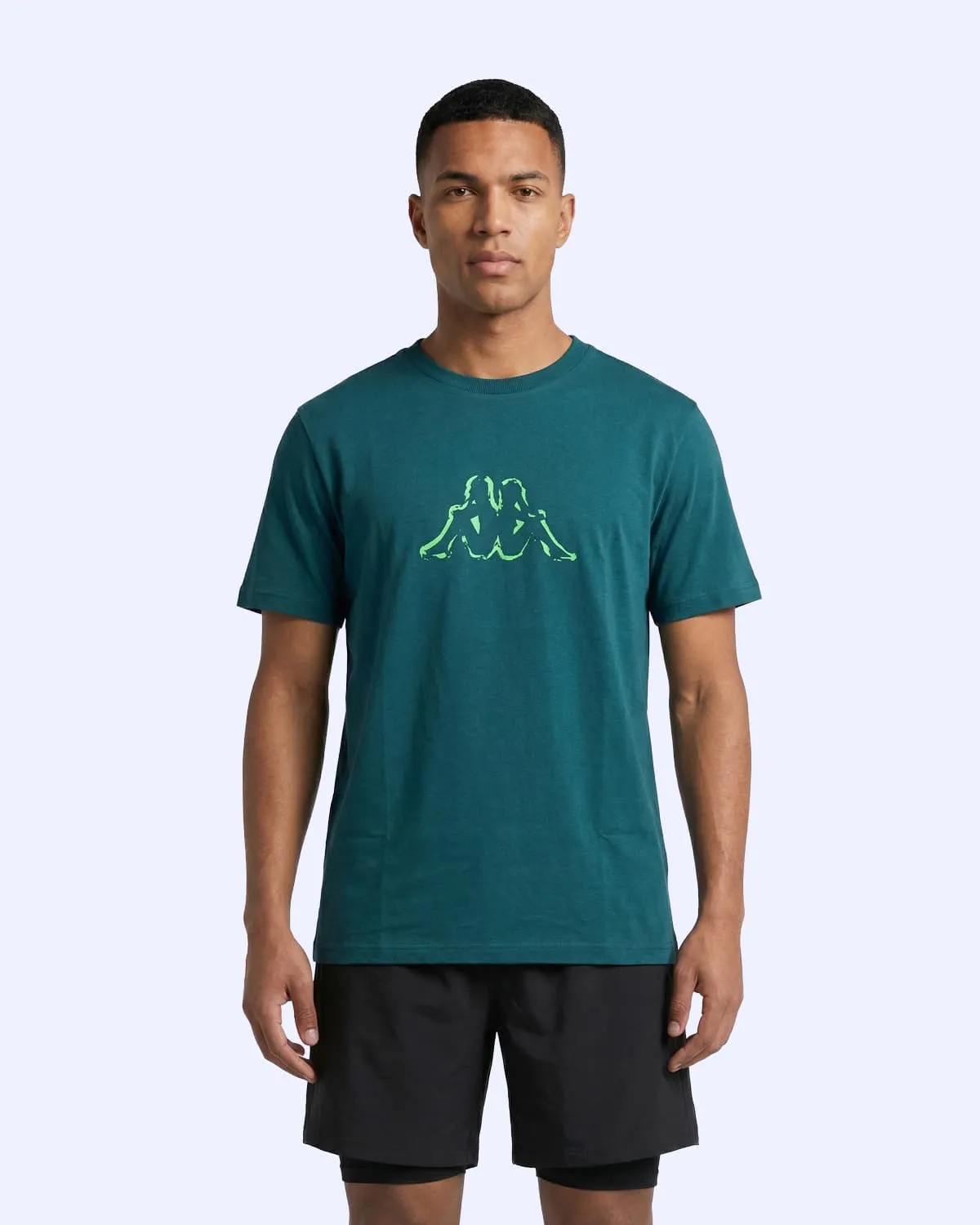 Yeşil Logo Marino Erkek Petrol Yeşili Regular Tişört