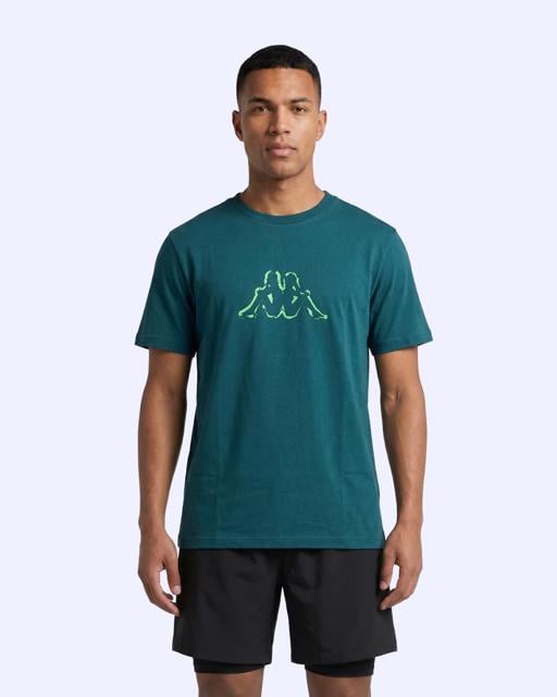 Yeşil Logo Marino Erkek Petrol Yeşili Regular Tişört - KAPPA® Türkiye