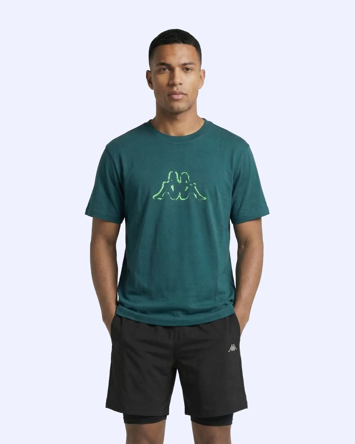 Yeşil Logo Marino Erkek Petrol Yeşili Regular Tişört