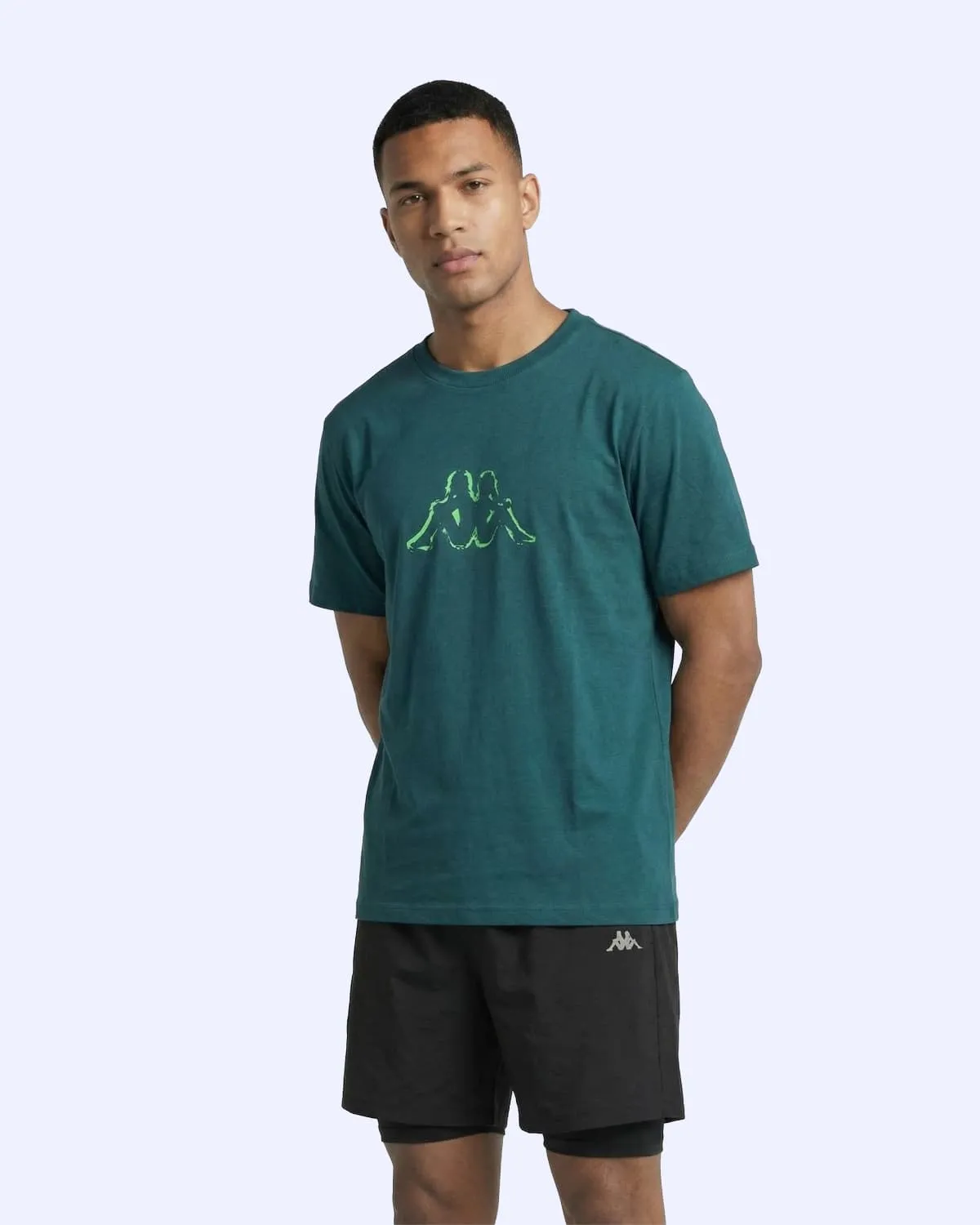 Yeşil Logo Marino Erkek Petrol Yeşili Regular Tişört