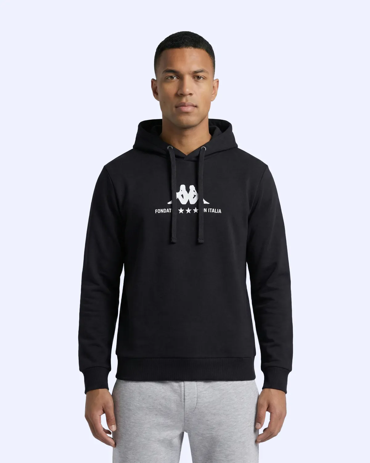 Siyah Fontado Hodie Erkek Siyah Regular Hoodie