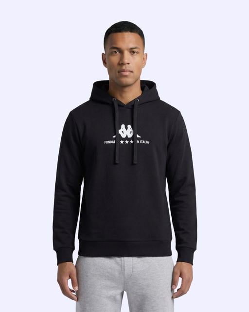 Siyah Fontado Hodie Erkek Siyah Regular Hoodie - KAPPA® Türkiye