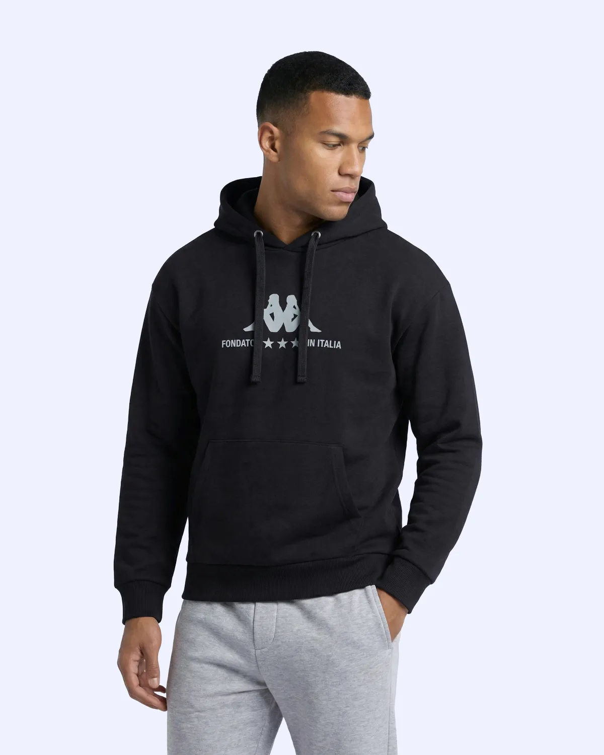 Siyah Fontado Hodie Erkek Siyah Regular Hoodie