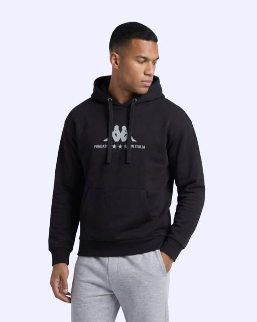 Siyah Fontado Hodie Erkek Siyah Regular Hoodie - KAPPA® Türkiye