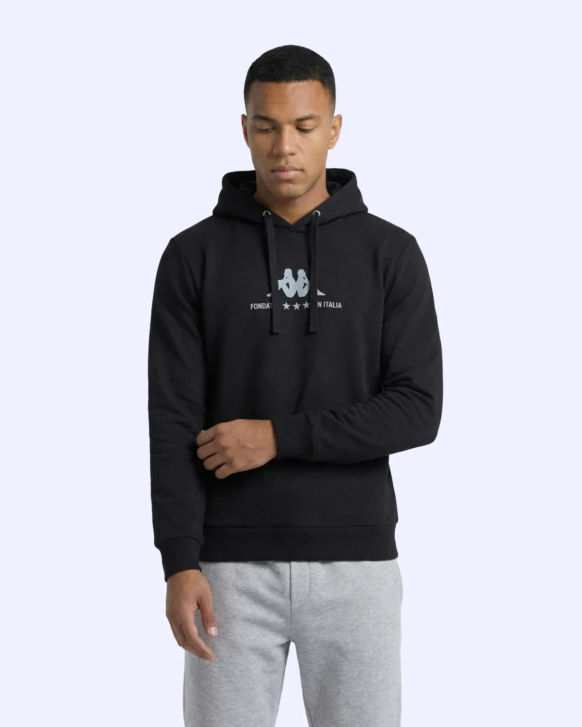 Siyah Fontado Hodie Erkek Siyah Regular Hoodie