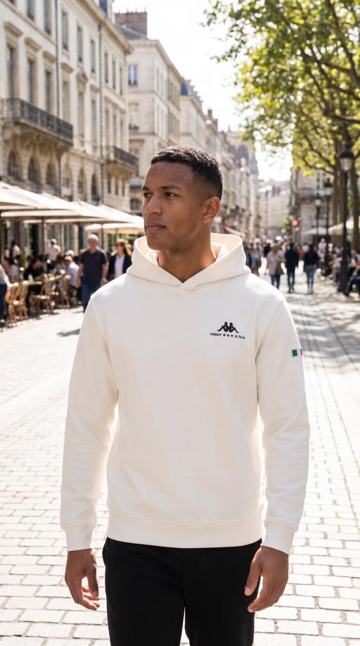 Beyaz Talie Hodie Erkek Beyaz Comfort Hoodie - KAPPA® Türkiye