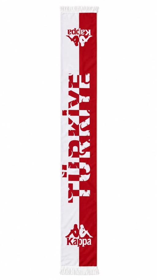 Beyaz Altira Unisex Beyaz-Kırmızı Atkı - KAPPA® Türkiye