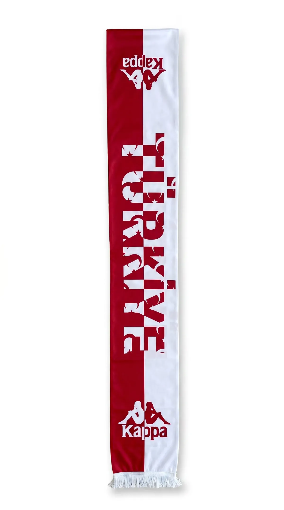 Beyaz Altira Unisex Beyaz-Kırmızı Atkı
