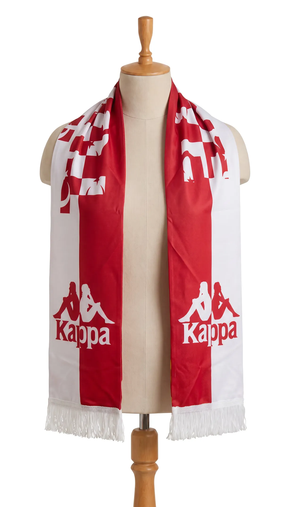 Beyaz Altira Unisex Beyaz-Kırmızı Atkı